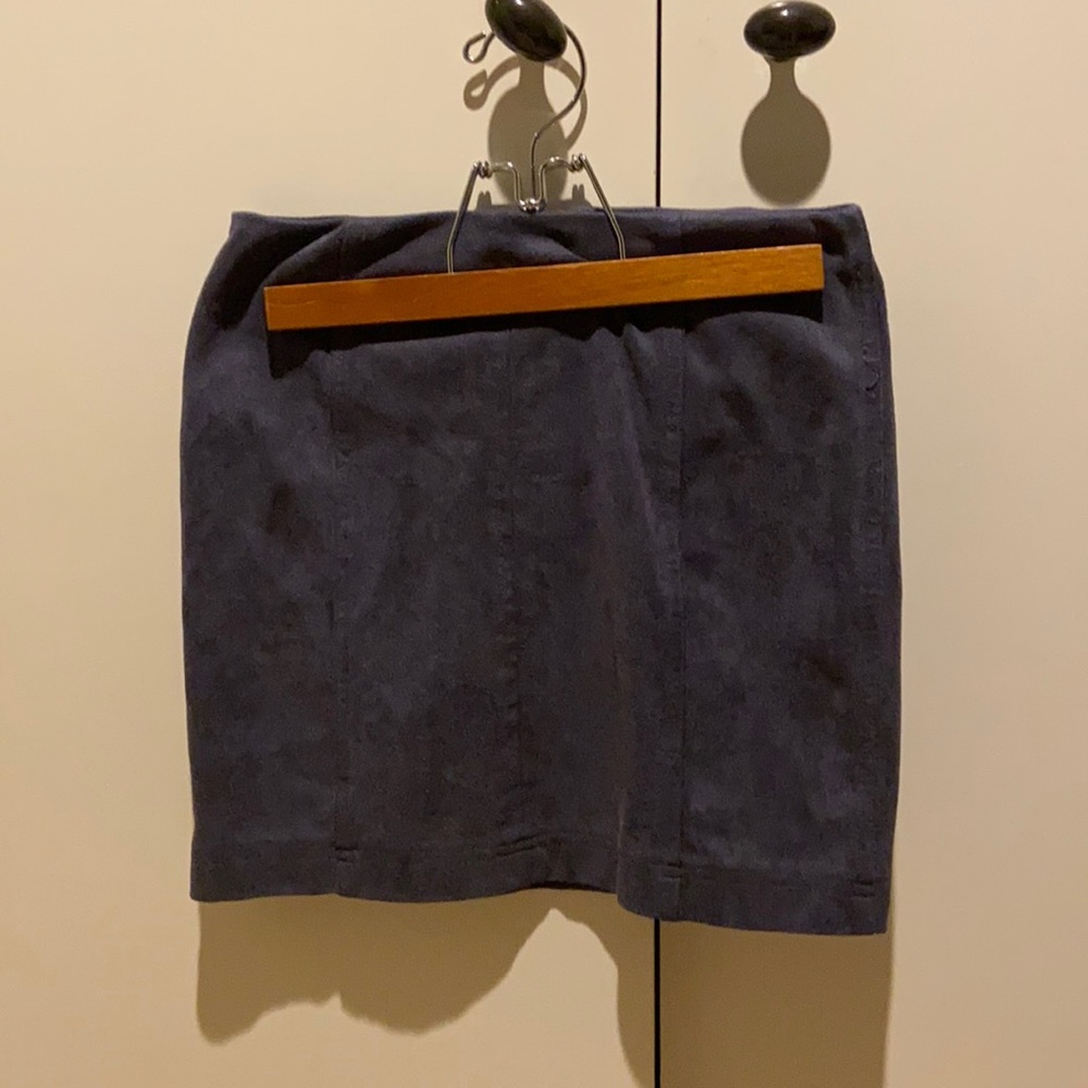 Blue corduroy mini skirt